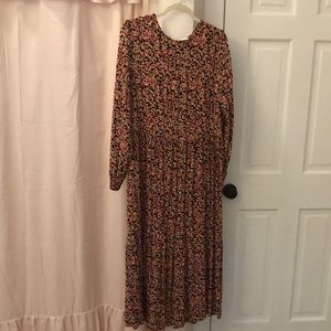 Long Sleeve, Ditzy Floral Maxi Dress H&M